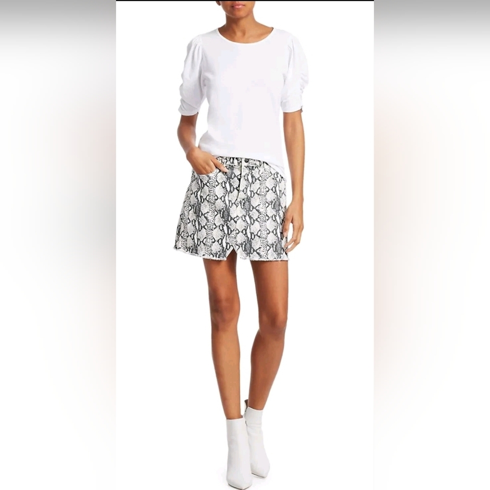 Frame Denim Python Mini Skirt Size 24 - Picture 9 of 9